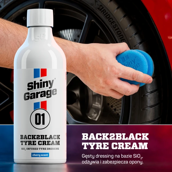 Back2Black Cherry - gęsty dressing odżywia i zabezpiecza opony