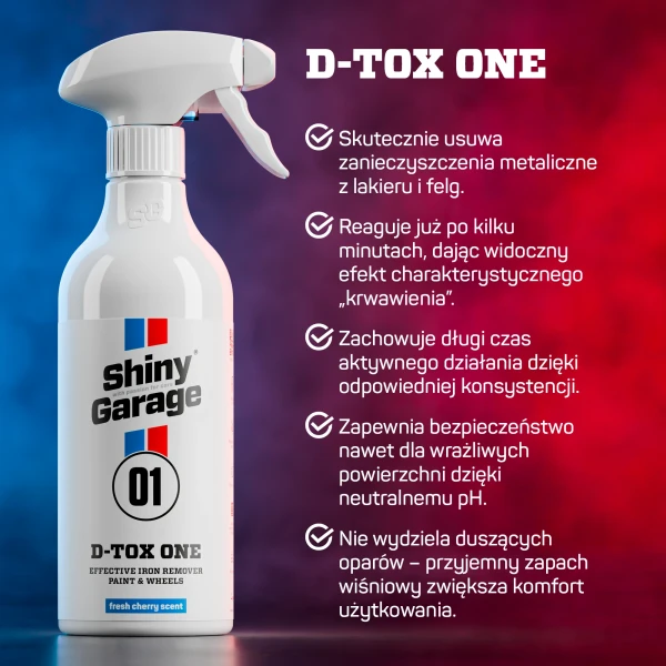 D-Tox One Paint&Wheel Deironizer cechy