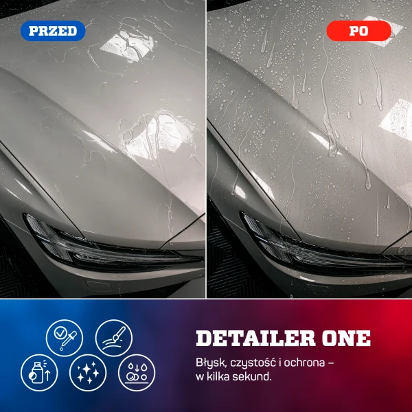 Detailer ONE - efekt przed i po