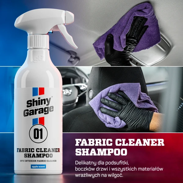 Fabric Cleaner Shampoo - odpowiedni dla wszystkich materiałów wrażliwych na wilgoć
