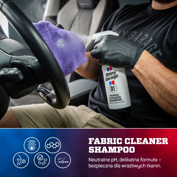 Fabric Cleaner Shampoo - bezpieczny dla wszystkich tkanin dzięki neutralnemu pH