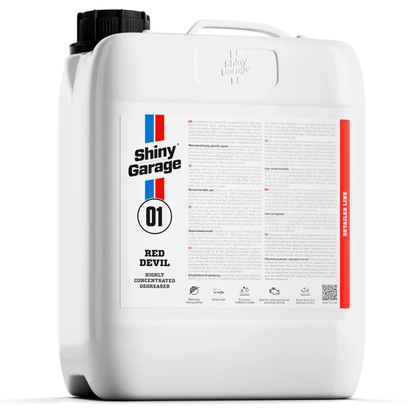 Silny koncentrat czyszczący do komory silnika Shiny Garage Red Devil Degreaser 5 litrów