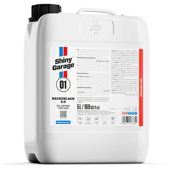 Zaawansowany dressing do opon Back2Black Tyre Coat 2.0 5L